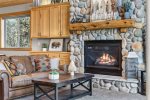 Aspen Lodge, Cozy Stone Gas Fireplace with Beautiful Interiors & Decor
